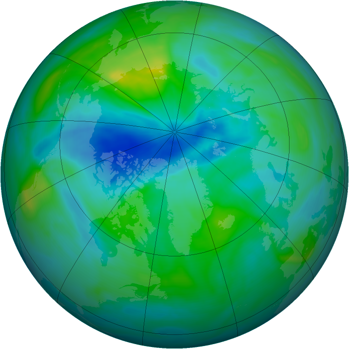 Arctic ozone map for 15 September 2006